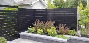 Semi Privacy Horizontal Aluminum Fence Installed in Oakville