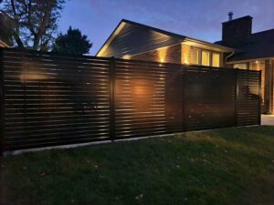 Semi Privacy Horizontal Aluminum Fence Installed in Richmond Hill