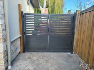 Semi Privacy Horizontal Aluminum Gate Installed in Scarborough