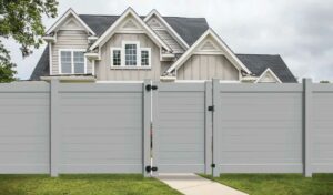 White Horizontal Vinyl Fences